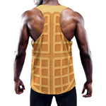 Round Waffle Print Training Tank Top