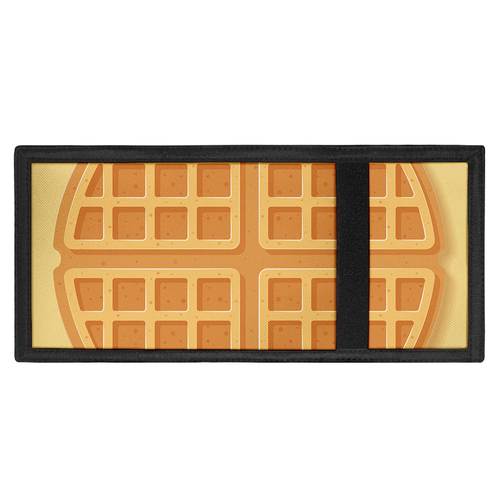 Round Waffle Print Trifold Wallet