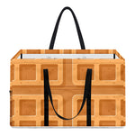 Round Waffle Print Utility Tote Bag
