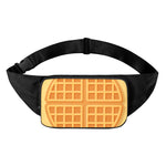 Round Waffle Print Waist Bag