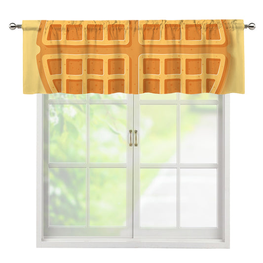 Round Waffle Print Window Valance