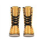 Round Waffle Print Winter Boots