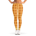 Round Waffle Print Women's Leggings