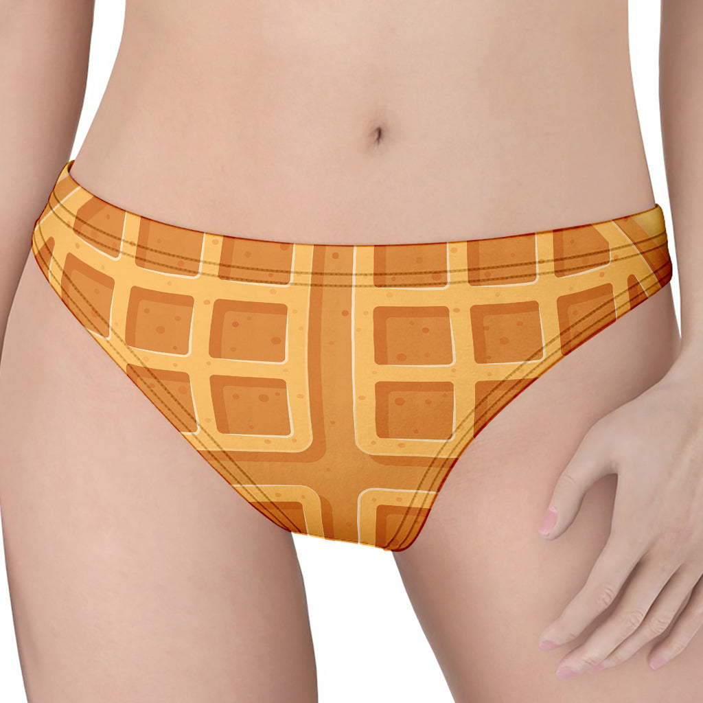 Round Waffle Print Women's Thong