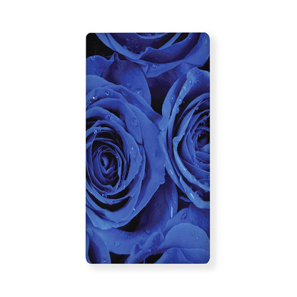 Royal Blue Rose Print Baby Crib Sheet