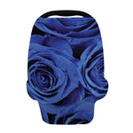 Royal Blue Rose Print Baby Seat Cover