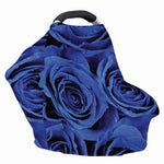 Royal Blue Rose Print Baby Seat Cover