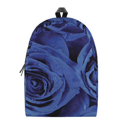 Royal Blue Rose Print Backpack
