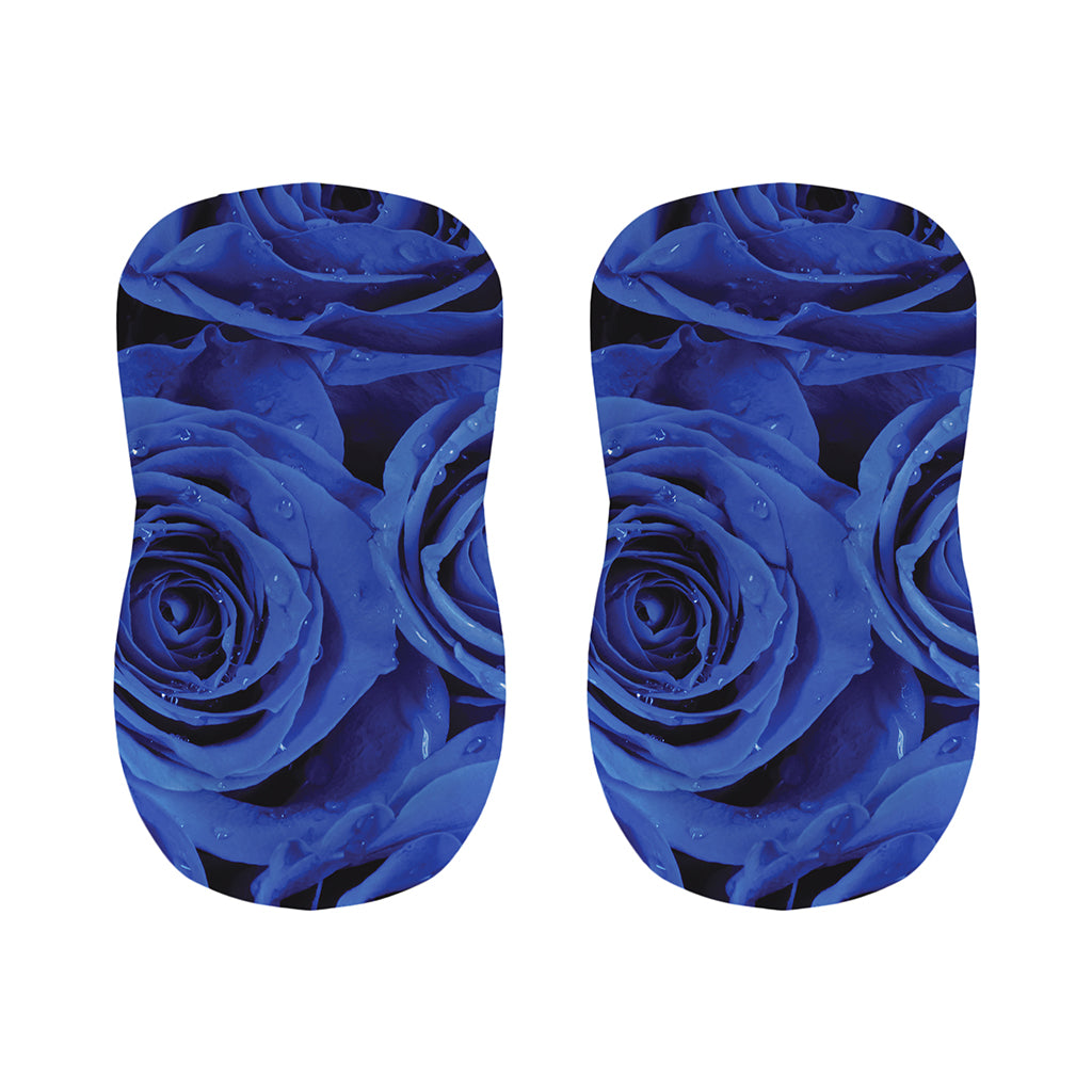 Royal Blue Rose Print Bar Stool Covers