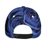 Royal Blue Rose Print Baseball Cap