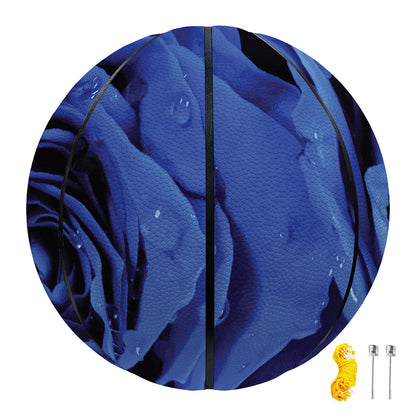 Royal Blue Rose Print Basketball