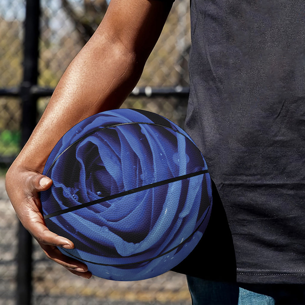 Royal Blue Rose Print Basketball