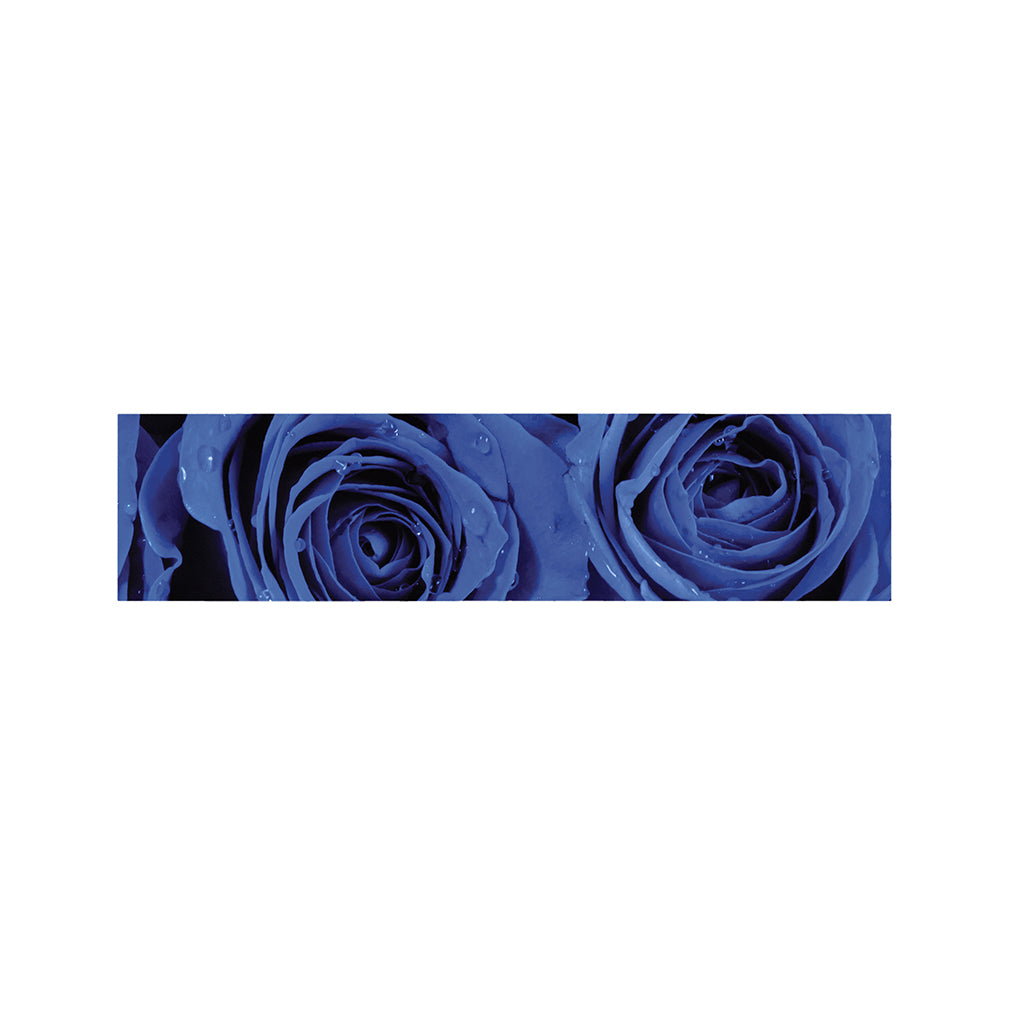 Royal Blue Rose Print Bed Runner