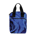 Royal Blue Rose Print Bible Tote Bag