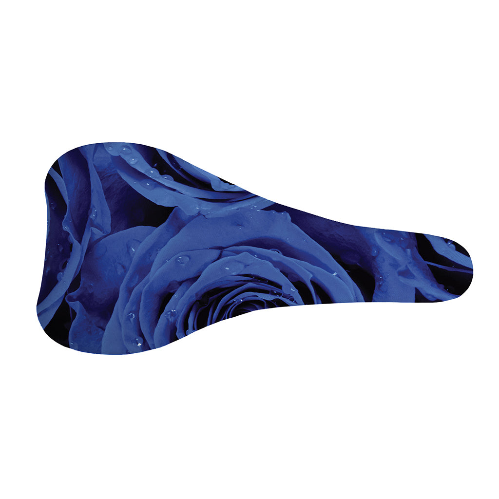 Royal Blue Rose Print Bicycle Seat Cover