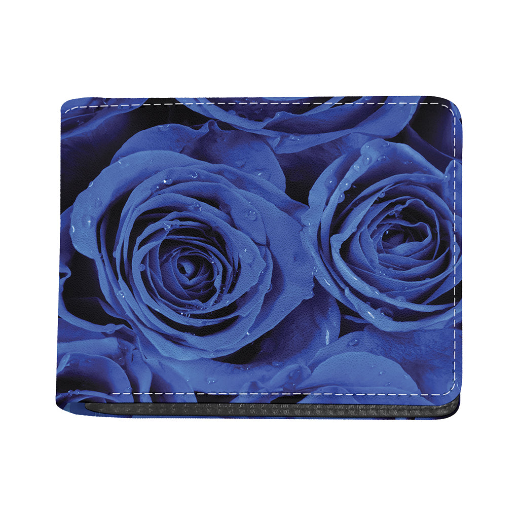 Royal Blue Rose Print Bifold Wallet