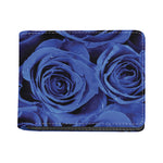 Royal Blue Rose Print Bifold Wallet