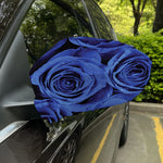 Royal Blue Rose Print Car Side Mirror Covers
