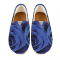 Royal Blue Rose Print Casual Shoes