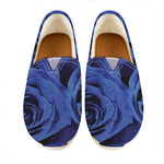 Royal Blue Rose Print Casual Shoes