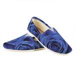 Royal Blue Rose Print Casual Shoes