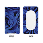 Royal Blue Rose Print Changing Pad Cover