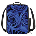 Royal Blue Rose Print Crossbody Lunch Bag