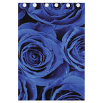 Royal Blue Rose Print Curtain