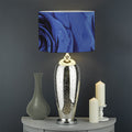 Royal Blue Rose Print Drum Lamp Shade