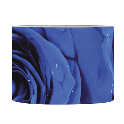 Royal Blue Rose Print Drum Lamp Shade