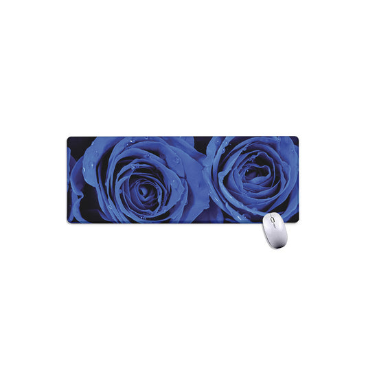 Royal Blue Rose Print Extended Mouse Pad