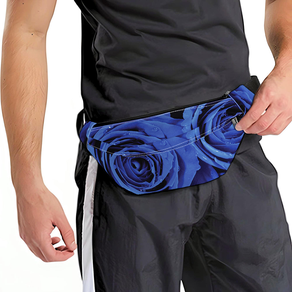 Royal Blue Rose Print Fanny Pack