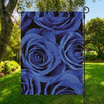 Royal Blue Rose Print Garden Flag