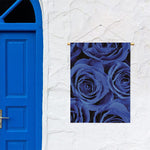 Royal Blue Rose Print Garden Flag
