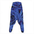Royal Blue Rose Print Hammer Pants