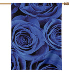 Royal Blue Rose Print House Flag