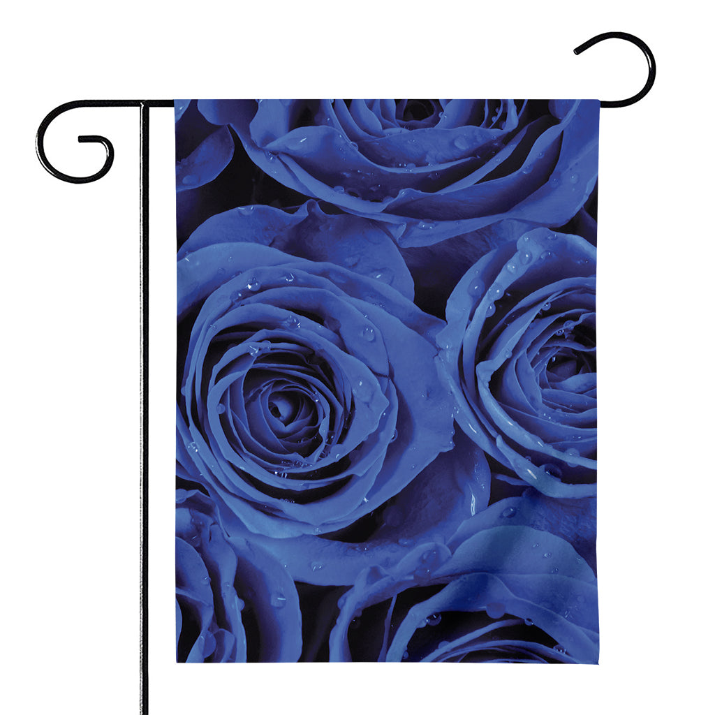 Royal Blue Rose Print House Flag