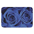 Royal Blue Rose Print Indoor Door Mat