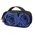 Royal Blue Rose Print Portable Cooler Travel Case