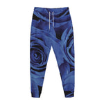 Royal Blue Rose Print Jogger Pants