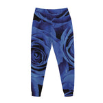 Royal Blue Rose Print Jogger Pants