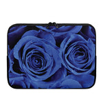 Royal Blue Rose Print Laptop Sleeve