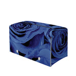 Royal Blue Rose Print Leather Tissue Box Cover