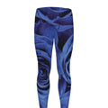 Royal Blue Rose Print Men's Leggings