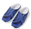 Royal Blue Rose Print Mesh Casual Shoes