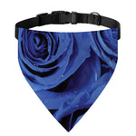 Royal Blue Rose Print Over The Collar Dog Bandana