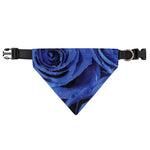Royal Blue Rose Print Over The Collar Dog Bandana