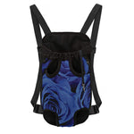 Royal Blue Rose Print Pet Carrier Backpack