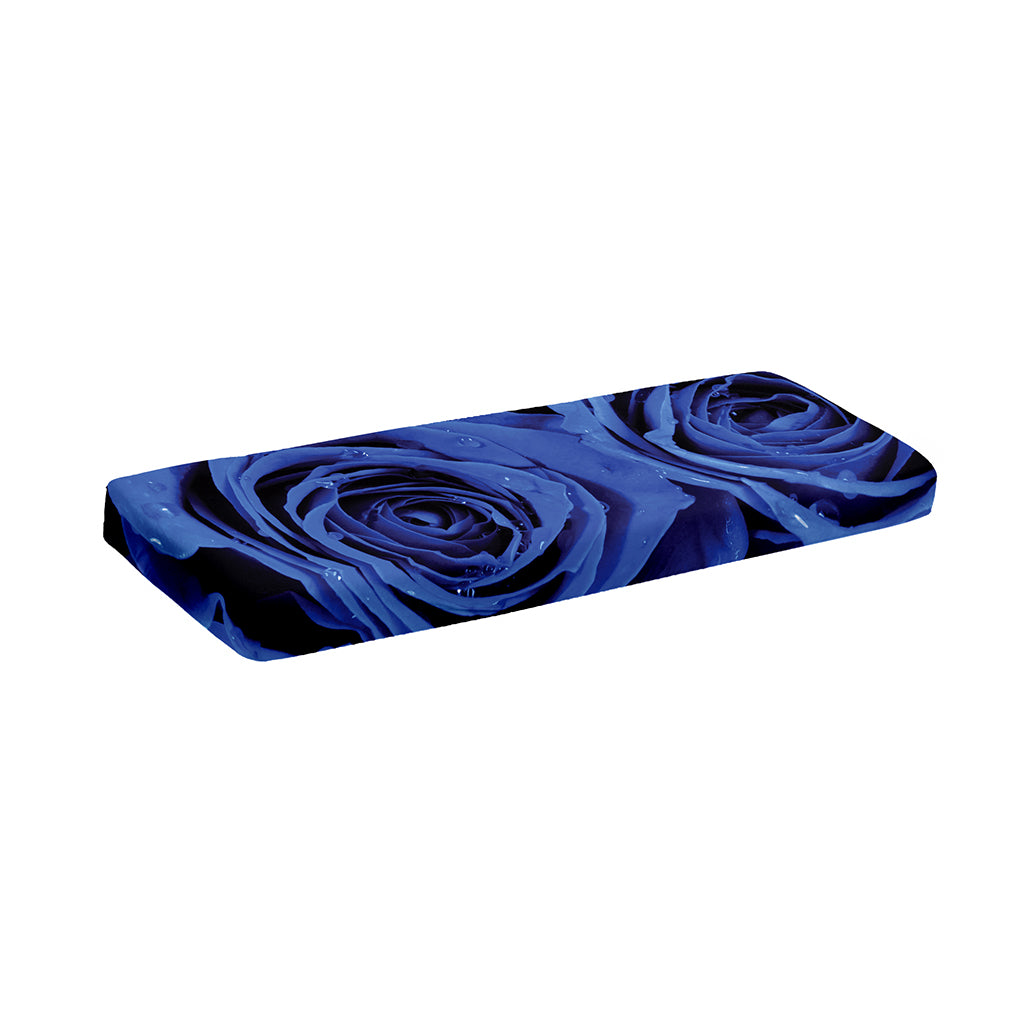 Royal Blue Rose Print Piano Keyboard Cover