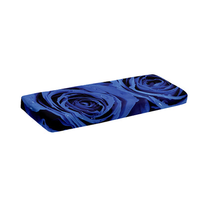 Royal Blue Rose Print Piano Keyboard Cover